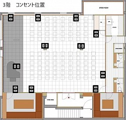 コンセント位置、コンセント、電源、電源使用可能、使用可、コンセント使用可